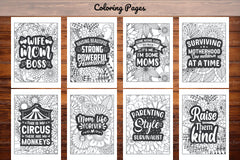 Funny Mom Quotes Coloring Book - CraftNest - Digital Crafting and Art