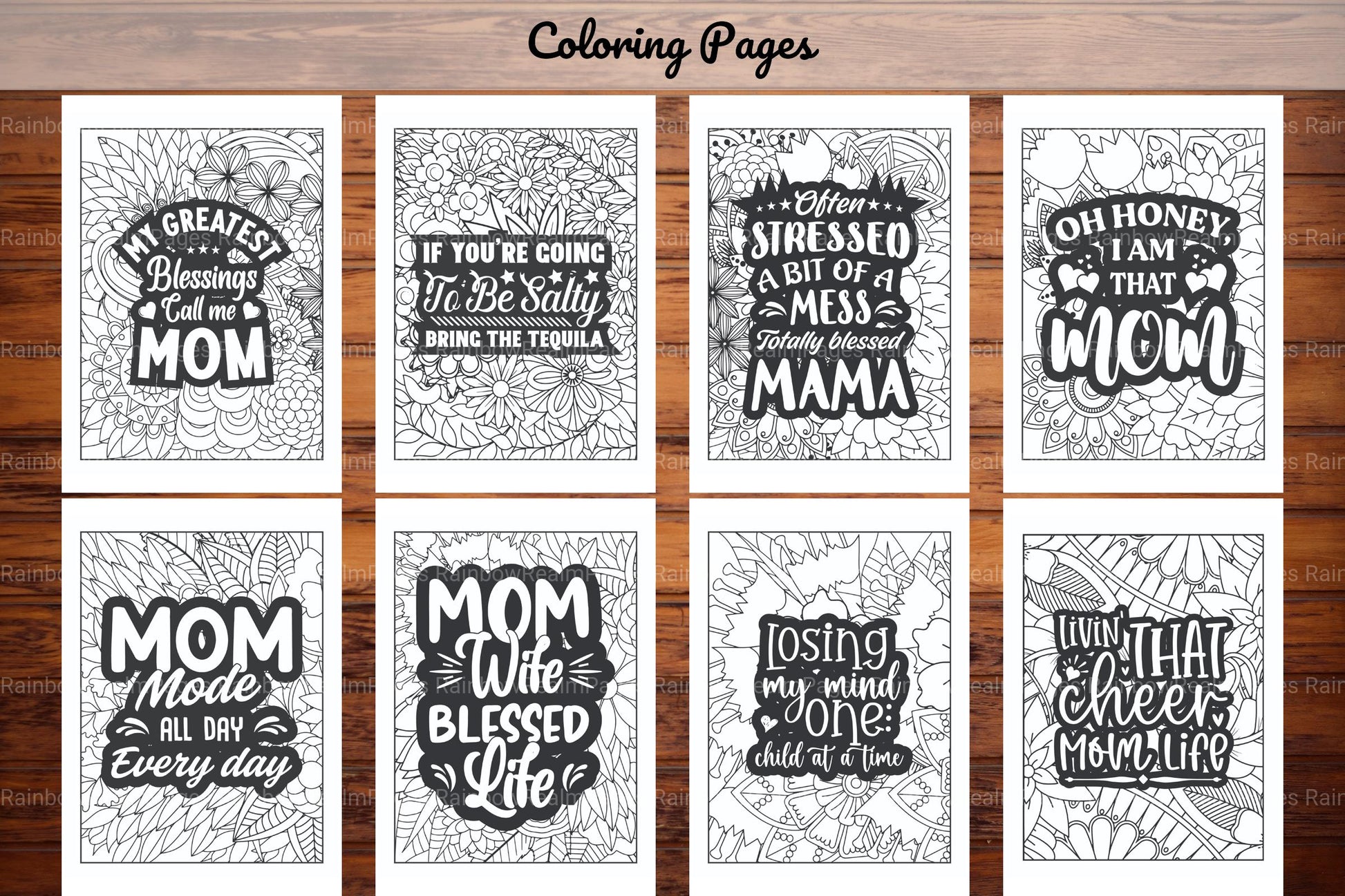 Funny Mom Quotes Coloring Book - CraftNest - Digital Crafting and Art