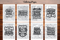 Funny Mom Quotes Coloring Book - CraftNest - Digital Crafting and Art