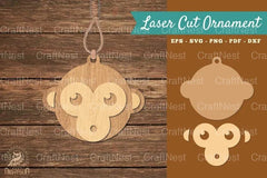 Monkey Laser Cut Ornament Clipart Bundle - CraftNest - Digital Crafting and Art