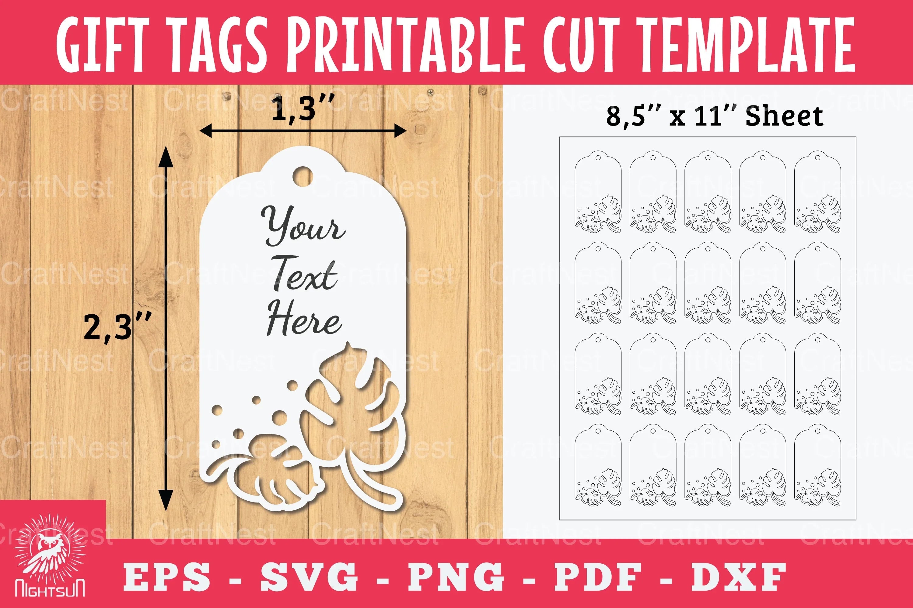 Monster Gift Tags Printable Bundle - CraftNest - Digital Crafting and Art