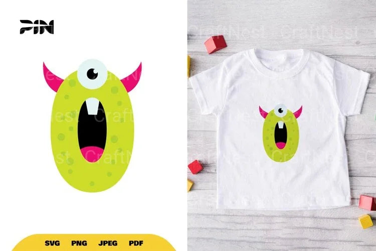 Monster Number Zero SVG Bundle - CraftNest - Digital Crafting and Art