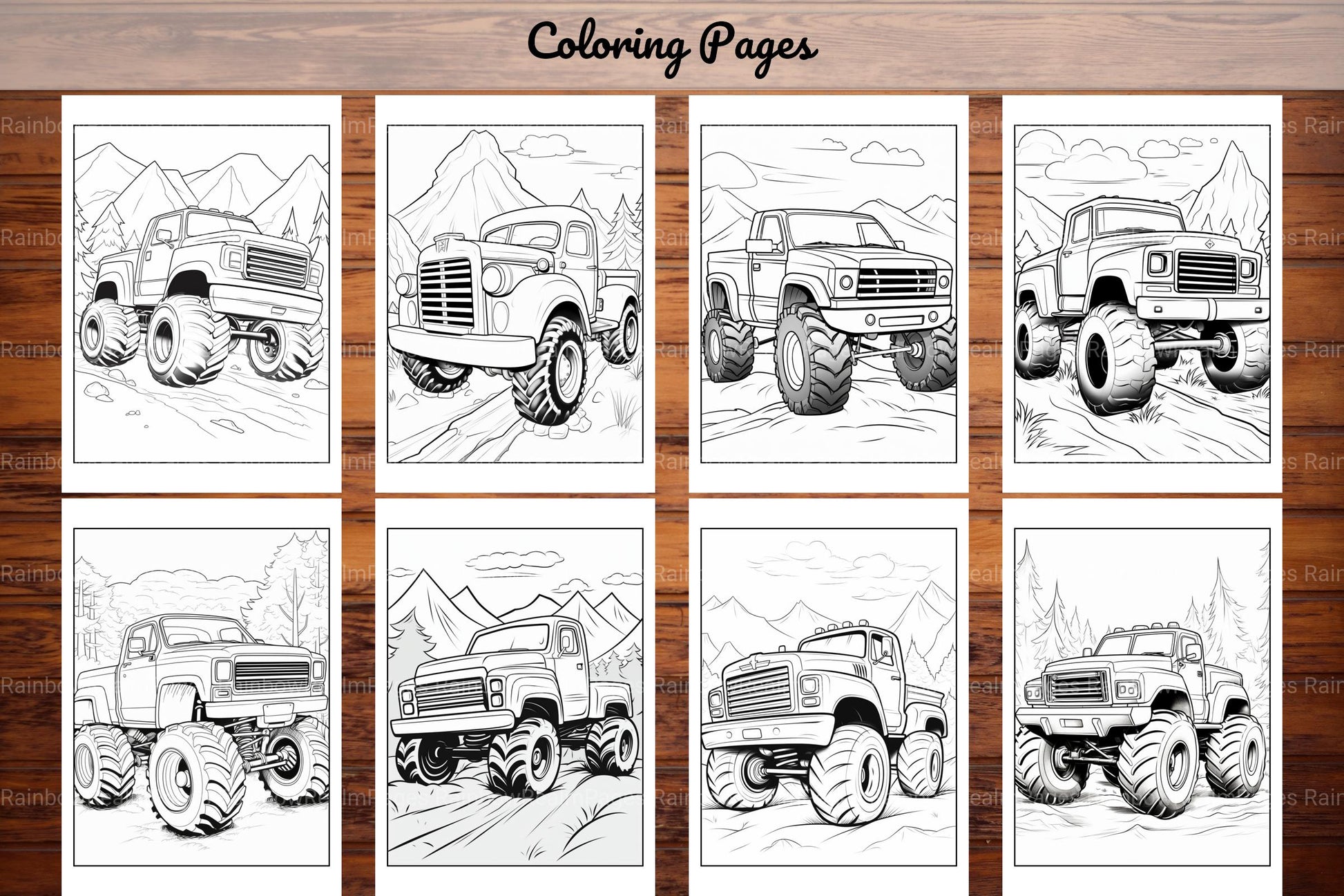120 Monster Truck Coloring Pages - CraftNest - Digital Crafting and Art