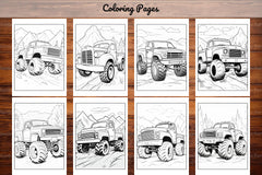120 Monster Truck Coloring Pages - CraftNest - Digital Crafting and Art