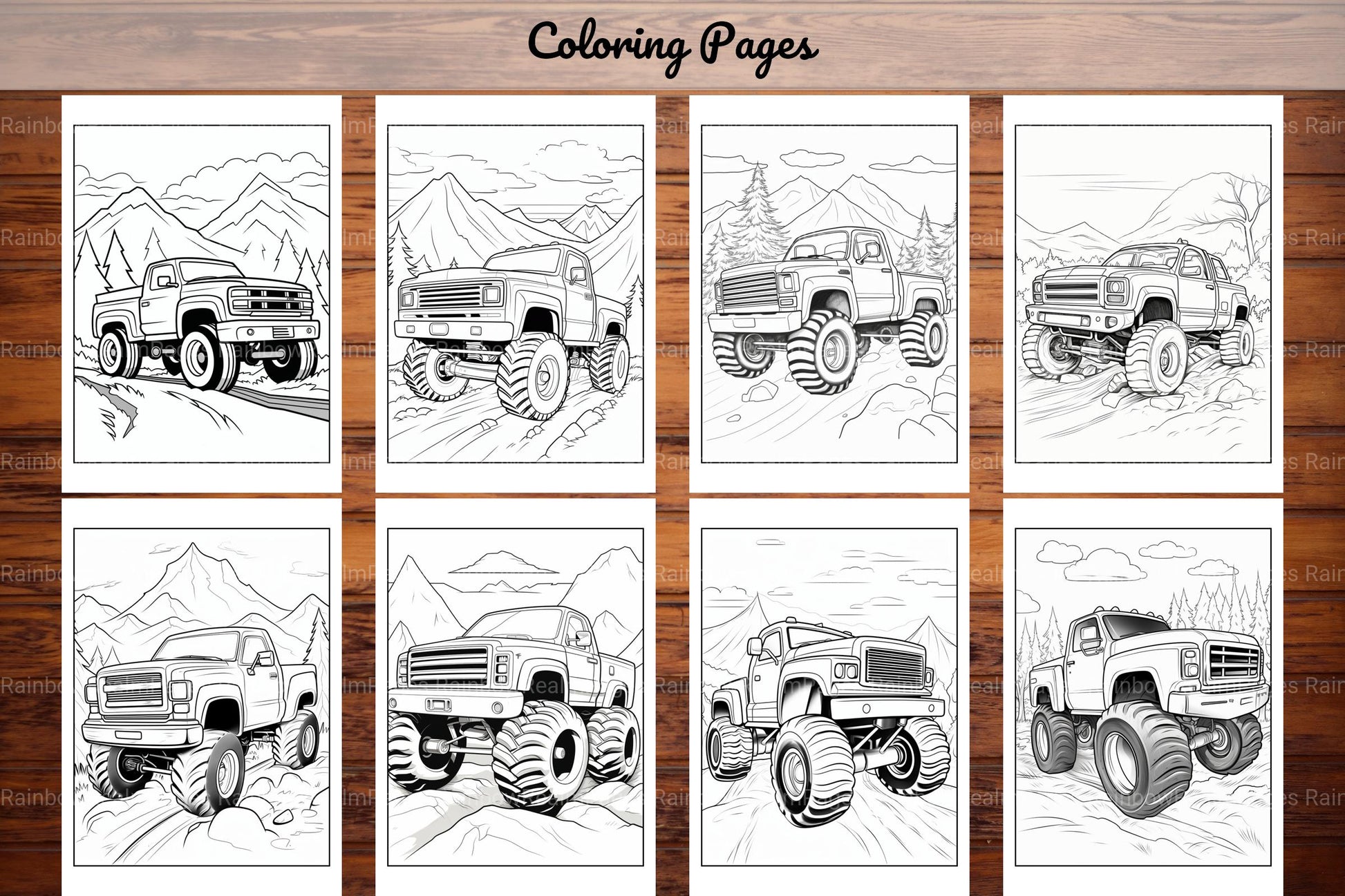 120 Monster Truck Coloring Pages - CraftNest - Digital Crafting and Art