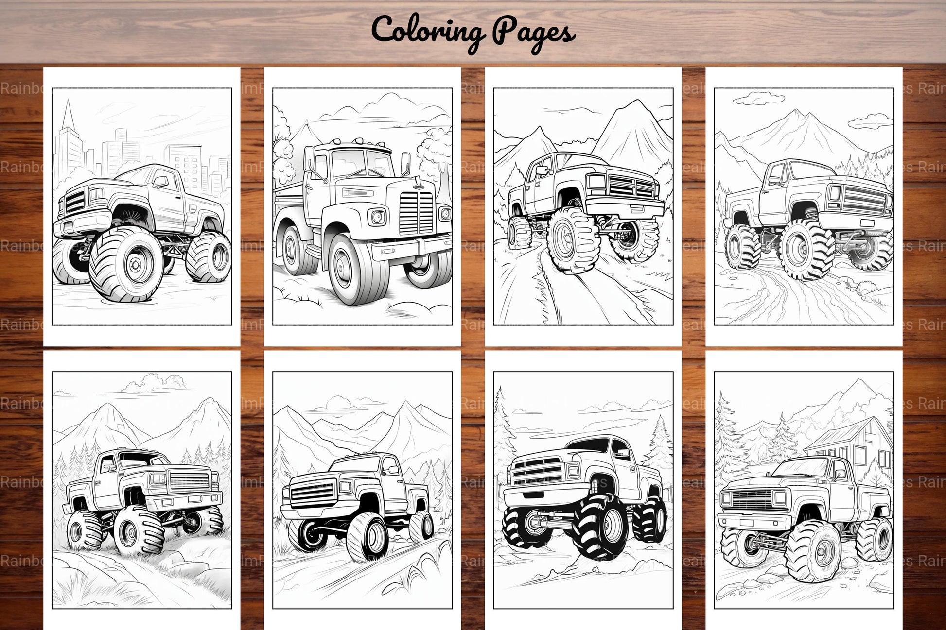120 Monster Truck Coloring Pages - CraftNest - Digital Crafting and Art