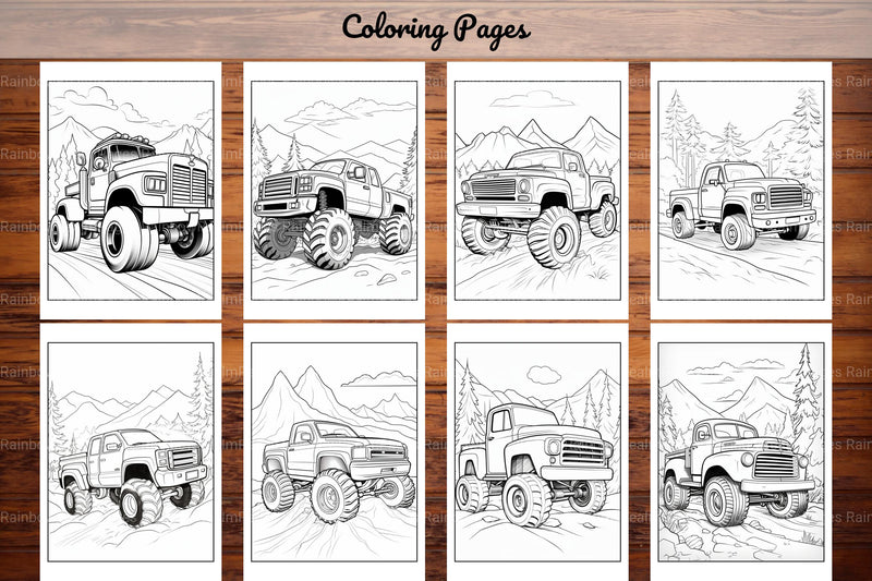 120 Monster Truck Coloring Pages - CraftNest - Digital Crafting and Art