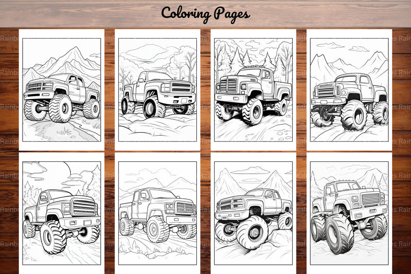 120 Monster Truck Coloring Pages - CraftNest - Digital Crafting and Art