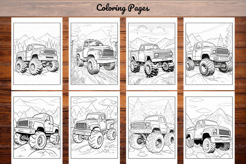 120 Monster Truck Coloring Pages - CraftNest - Digital Crafting and Art