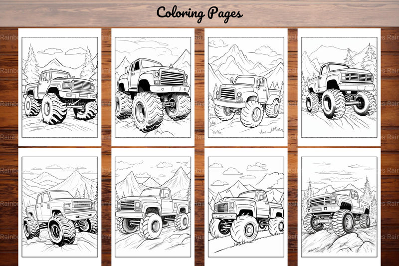 120 Monster Truck Coloring Pages - CraftNest - Digital Crafting and Art