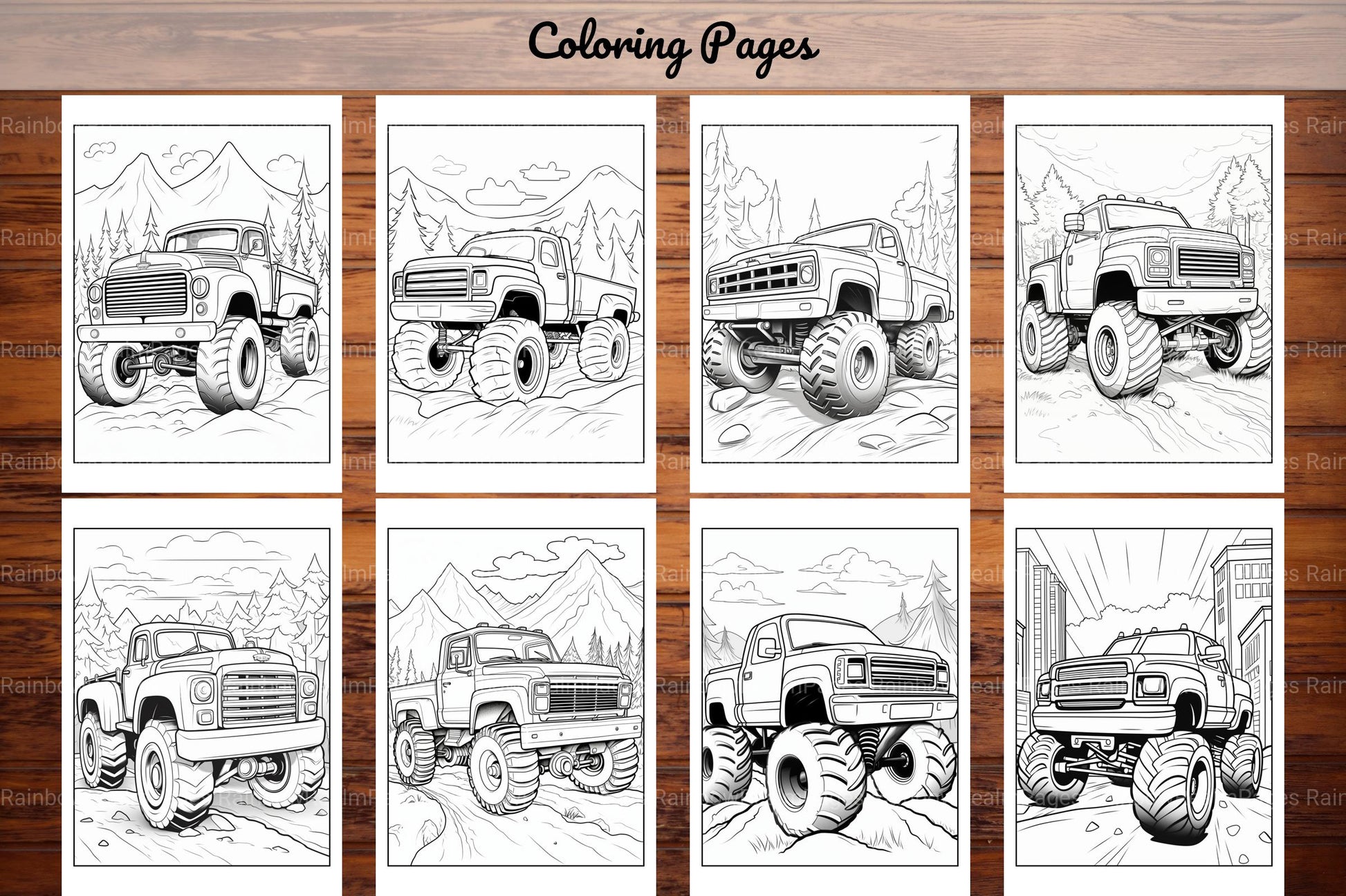 120 Monster Truck Coloring Pages - CraftNest - Digital Crafting and Art