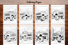 120 Monster Truck Coloring Pages - CraftNest - Digital Crafting and Art