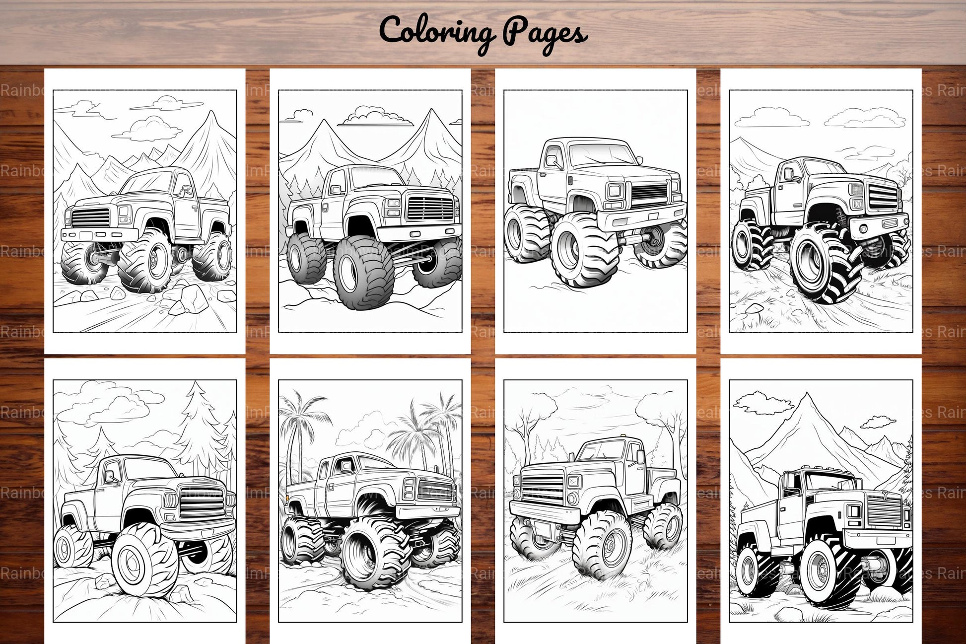 120 Monster Truck Coloring Pages - CraftNest - Digital Crafting and Art