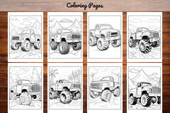 120 Monster Truck Coloring Pages - CraftNest - Digital Crafting and Art