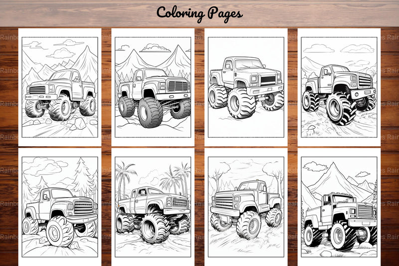 120 Monster Truck Coloring Pages - CraftNest - Digital Crafting and Art