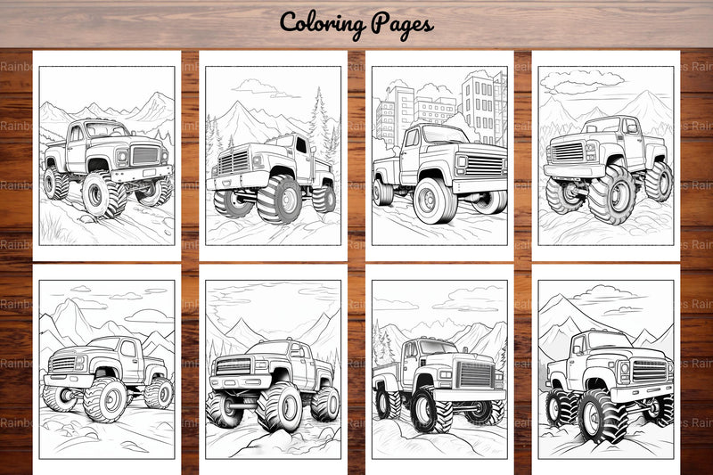 120 Monster Truck Coloring Pages - CraftNest - Digital Crafting and Art
