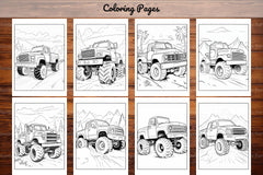 120 Monster Truck Coloring Pages - CraftNest - Digital Crafting and Art