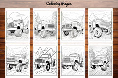 120 Monster Truck Coloring Pages - CraftNest - Digital Crafting and Art
