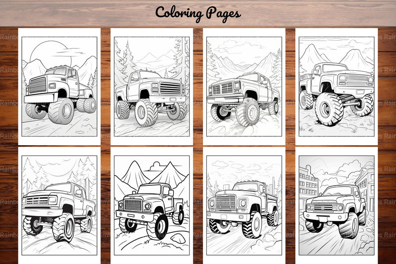 120 Monster Truck Coloring Pages - CraftNest - Digital Crafting and Art