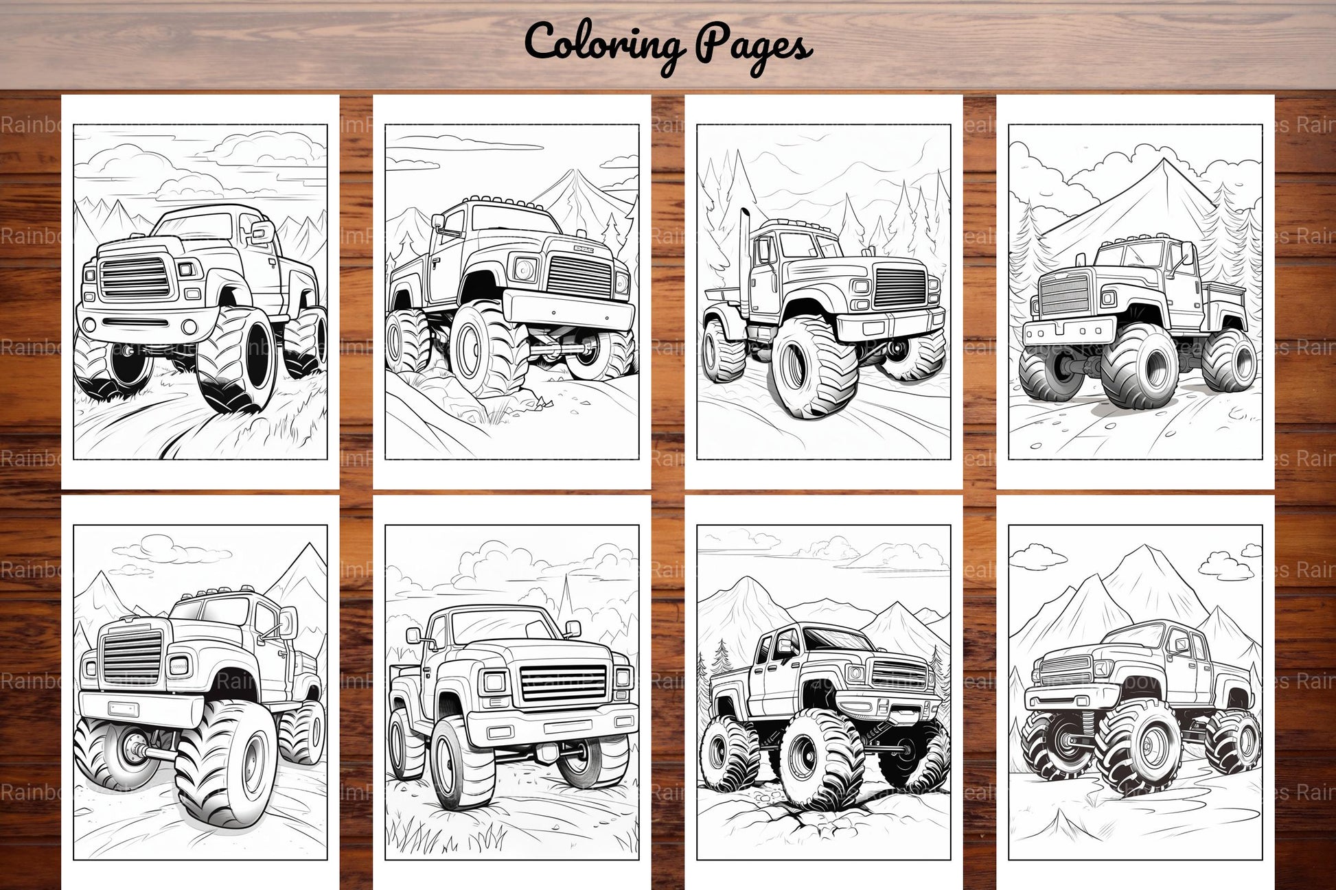 120 Monster Truck Coloring Pages - CraftNest - Digital Crafting and Art