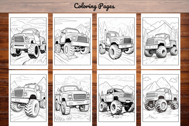 120 Monster Truck Coloring Pages - CraftNest - Digital Crafting and Art