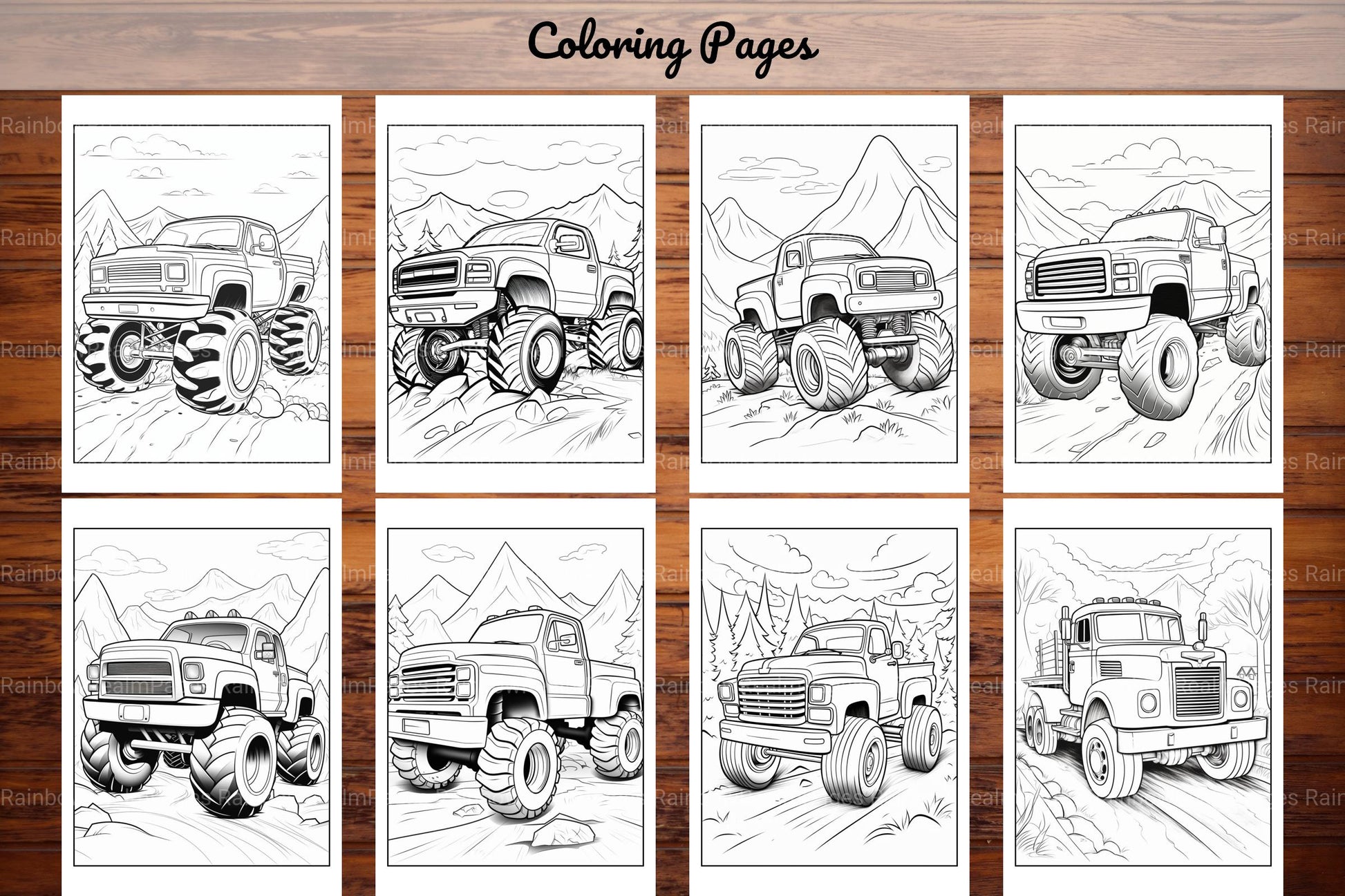 120 Monster Truck Coloring Pages - CraftNest - Digital Crafting and Art