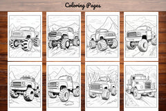 120 Monster Truck Coloring Pages - CraftNest - Digital Crafting and Art