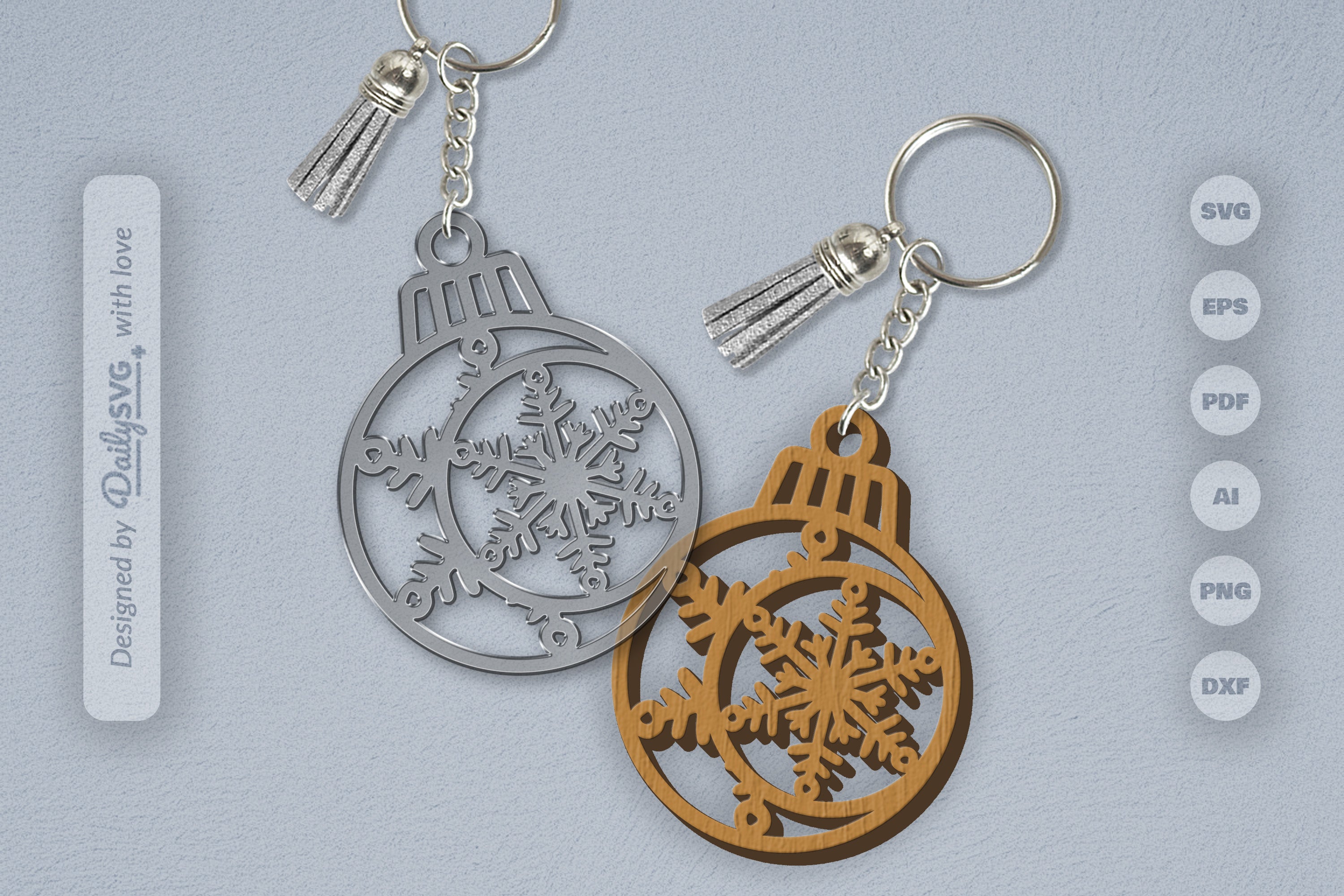 Moon Snowflake Bauble SVG Bundle 4