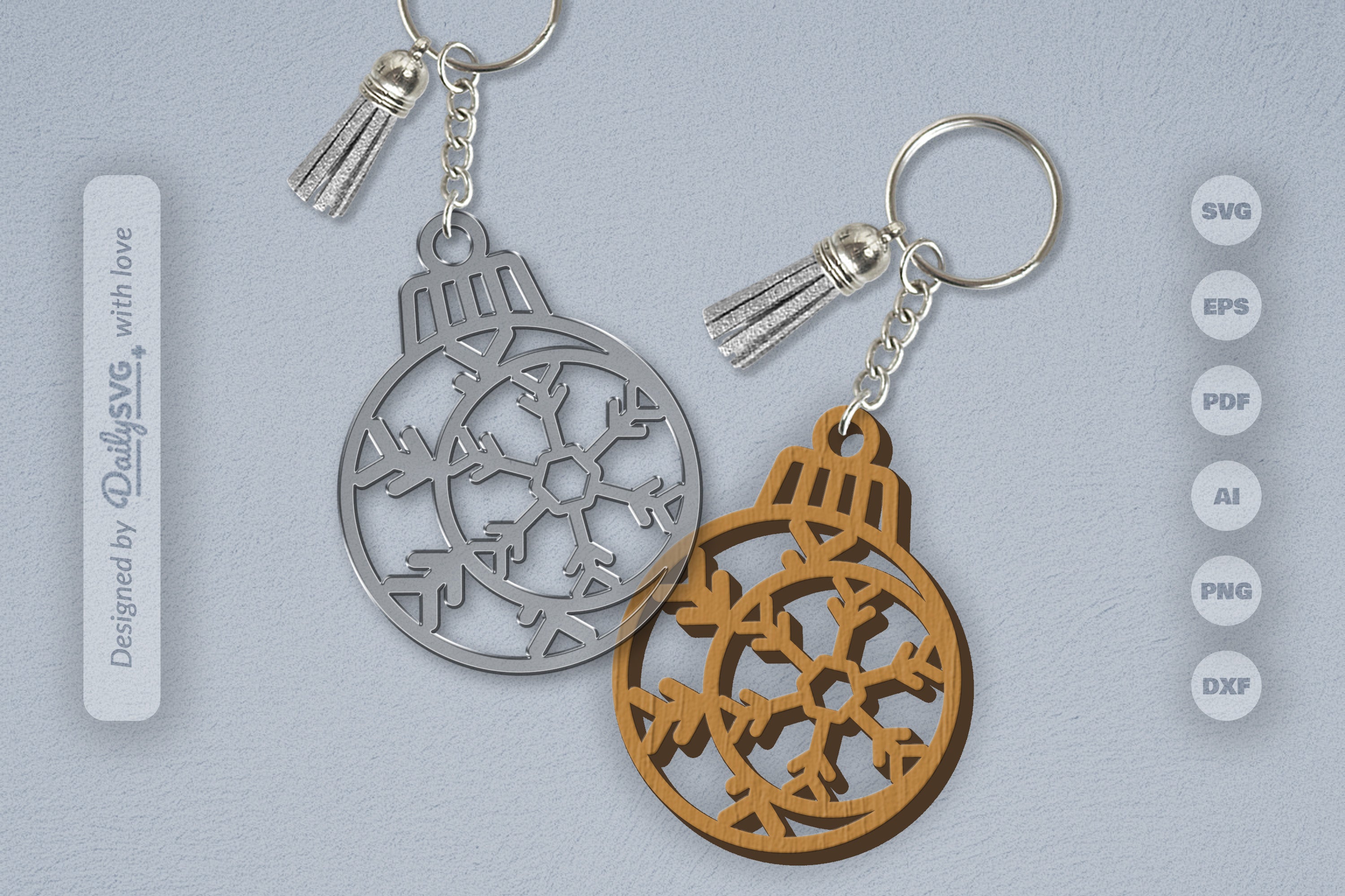 Moon Snowflake Bauble SVG Bundle 1