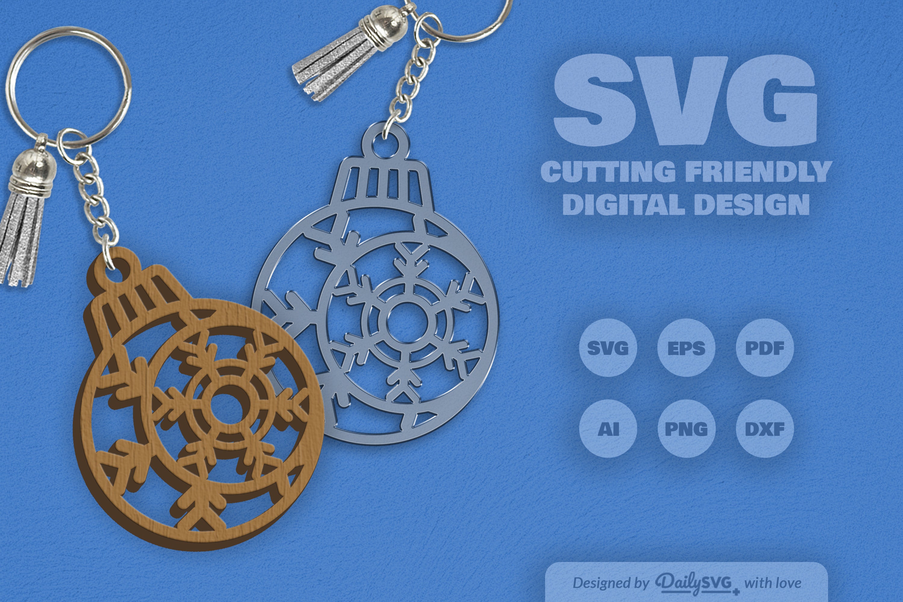 Moon Snowflake Bauble SVG Bundle 7