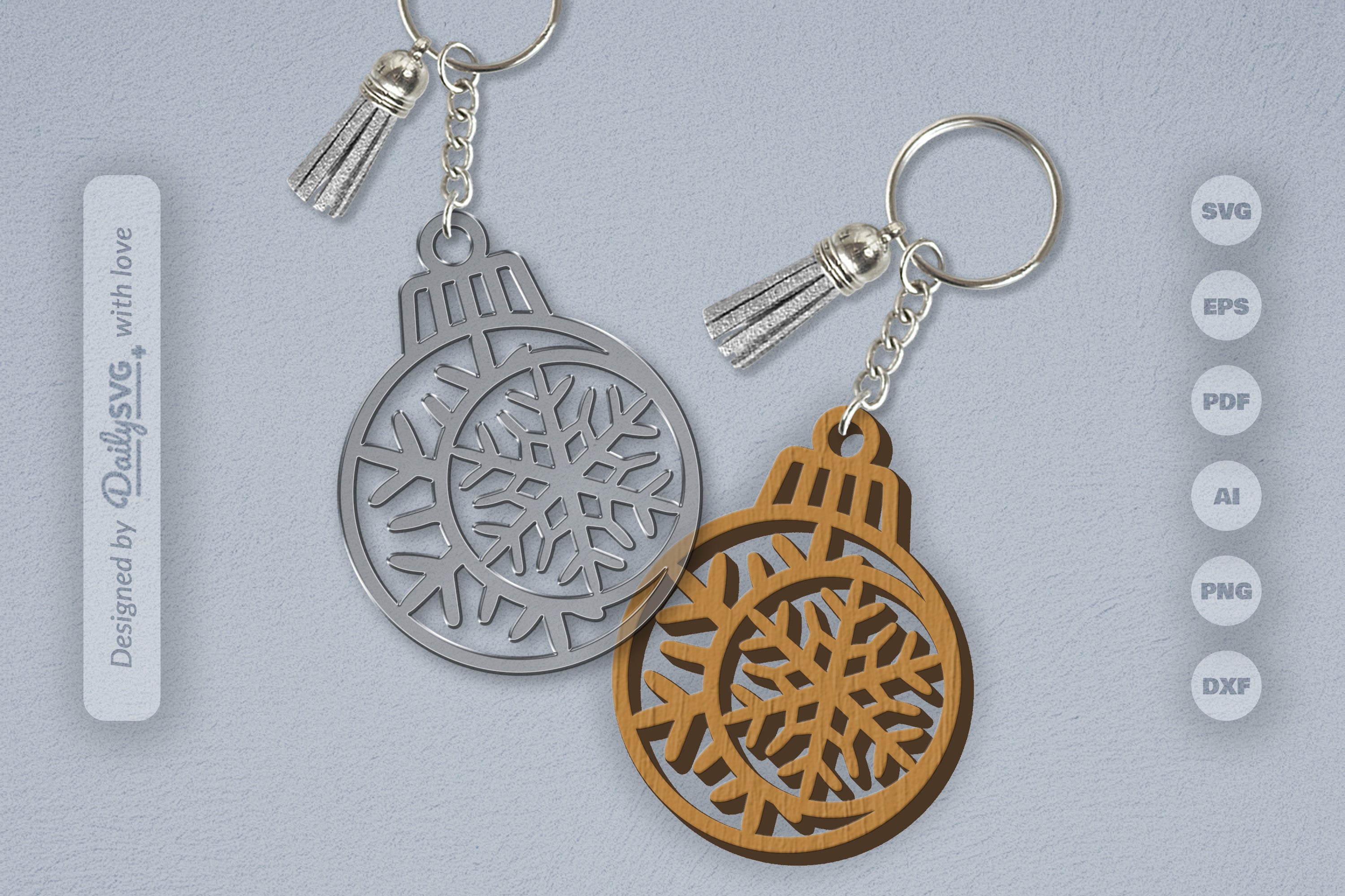 Moon Snowflake Bauble SVG Bundle