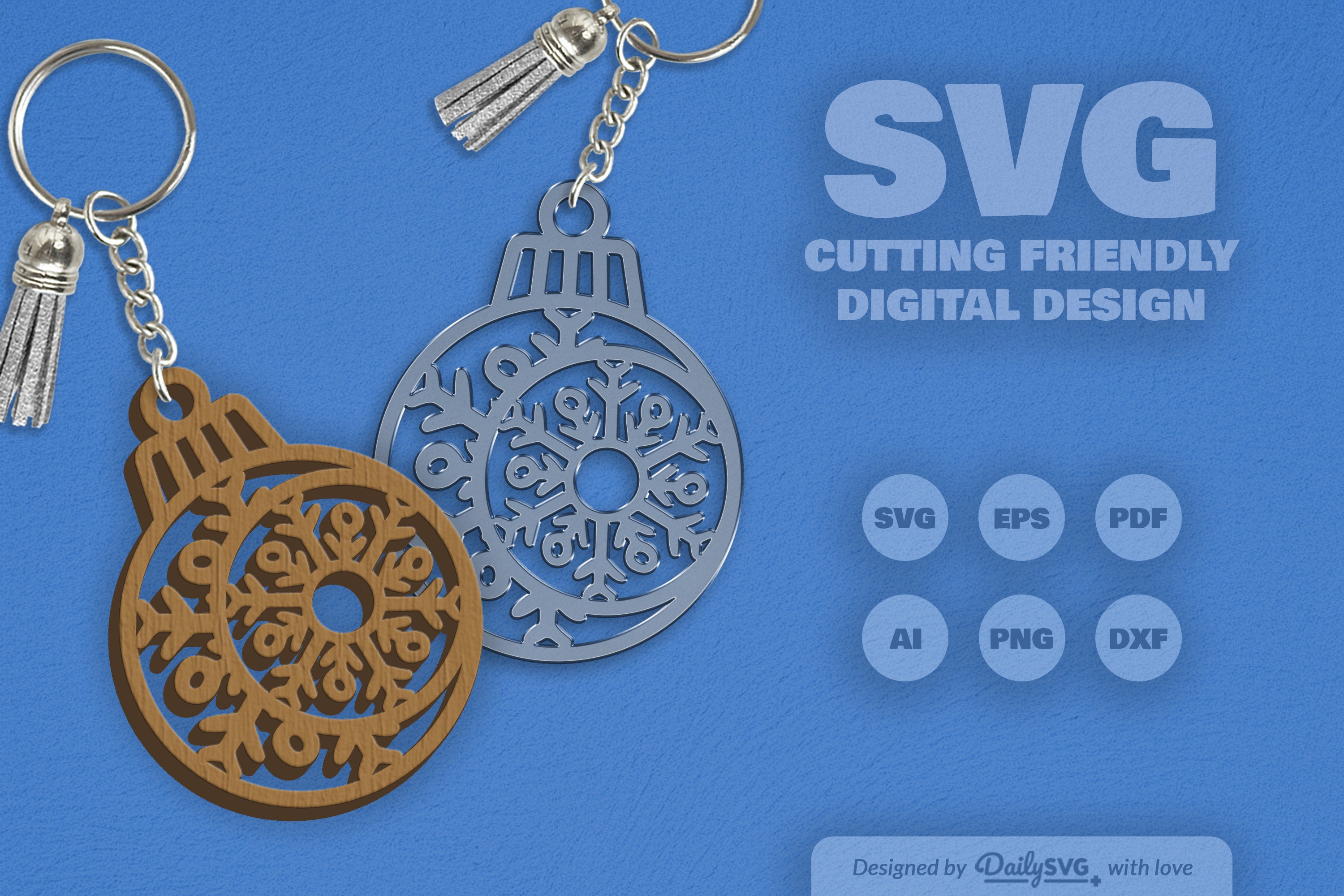 Moon Snowflake Bauble SVG Bundle 5