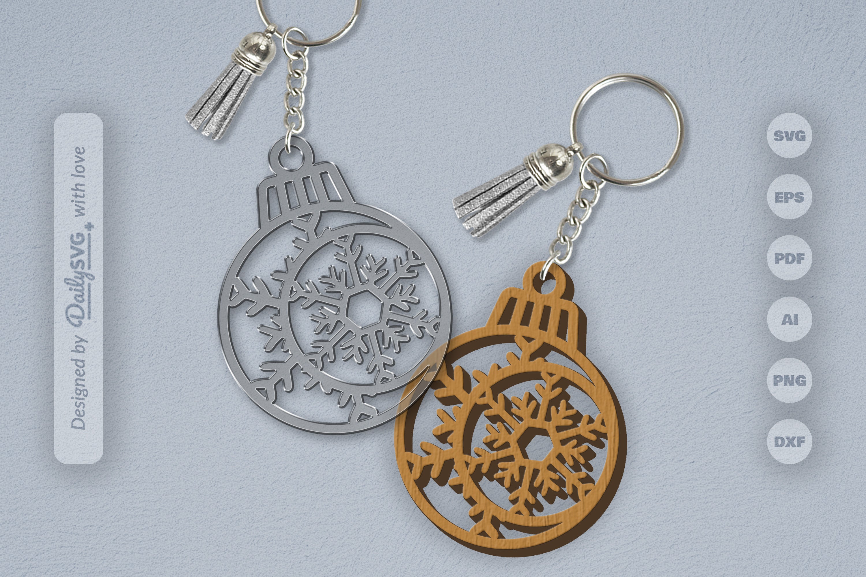 Moon Snowflake Bauble SVG Bundle 2