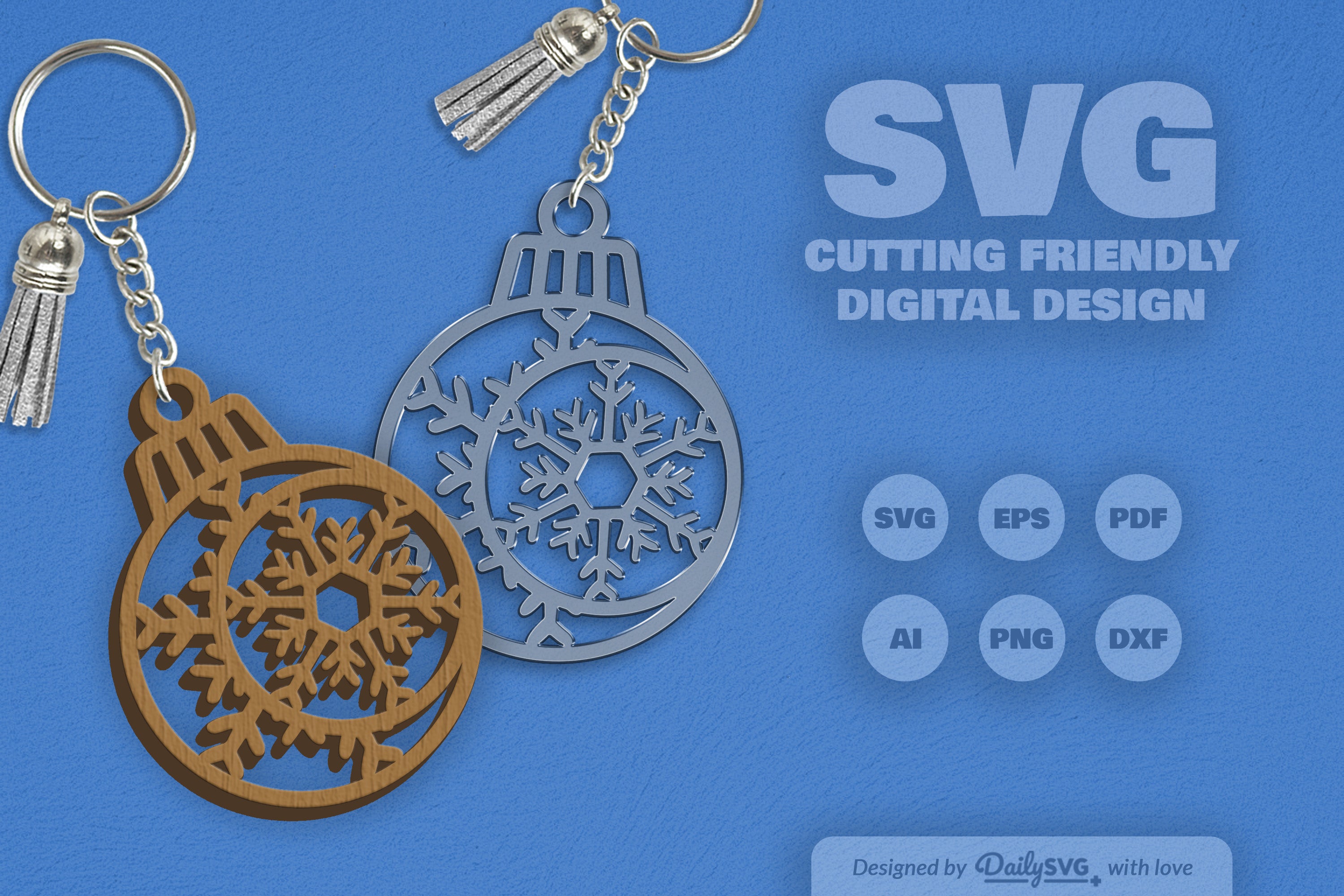 Moon Snowflake Bauble SVG Bundle 2