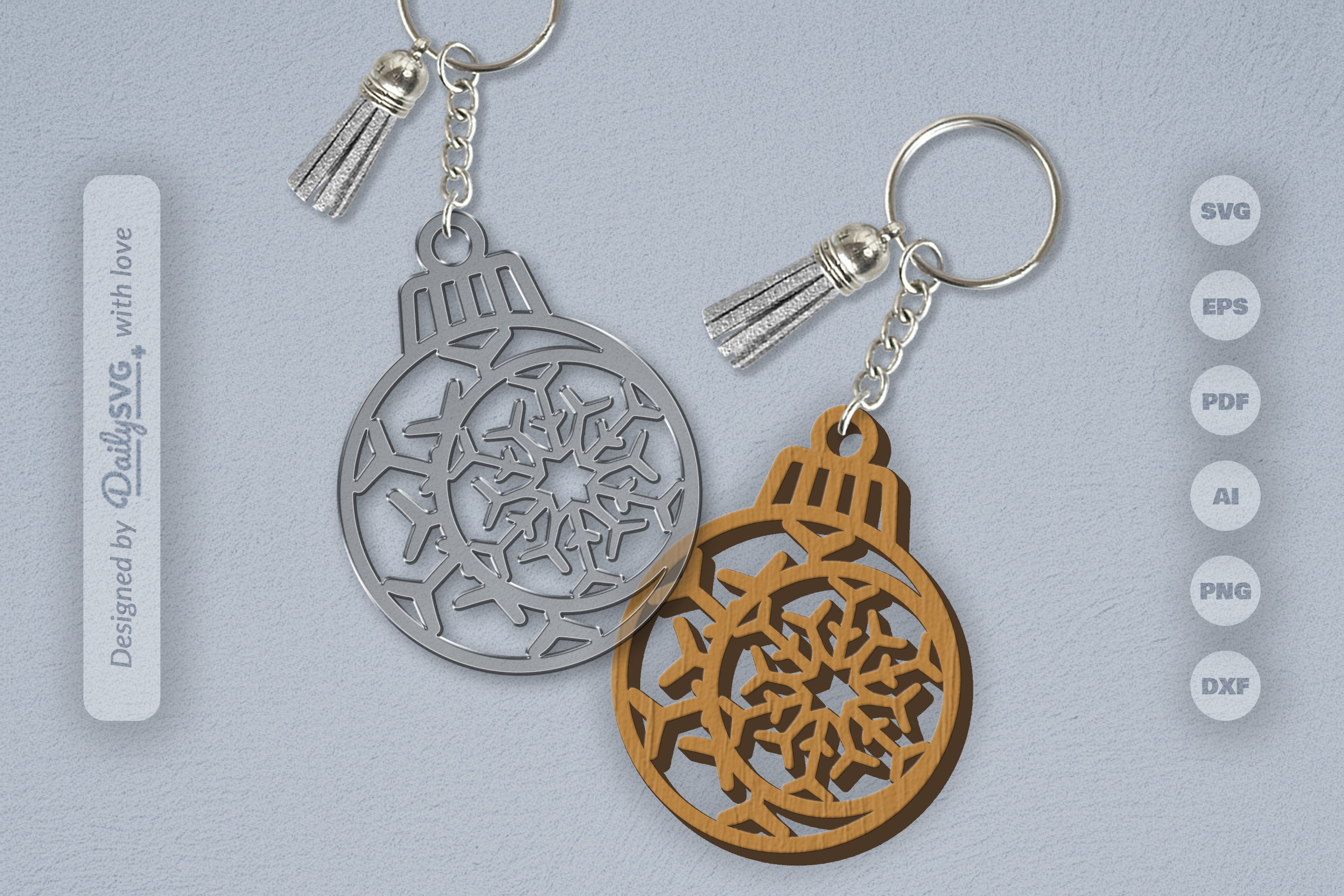 Moon Snowflake Bauble SVG Bundle 3