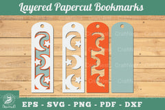 Moon and Stars 3D Papercut Bookmarks Bundle - CraftNest - Digital Crafting and Art
