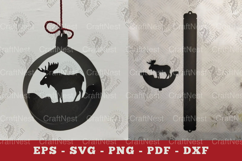 Moose Papercut Ornament Clipart Bundle - CraftNest - Digital Crafting and Art