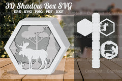 Moose in Forest 3D Shadow Box Clipart Bundle - CraftNest - Digital Crafting and Art