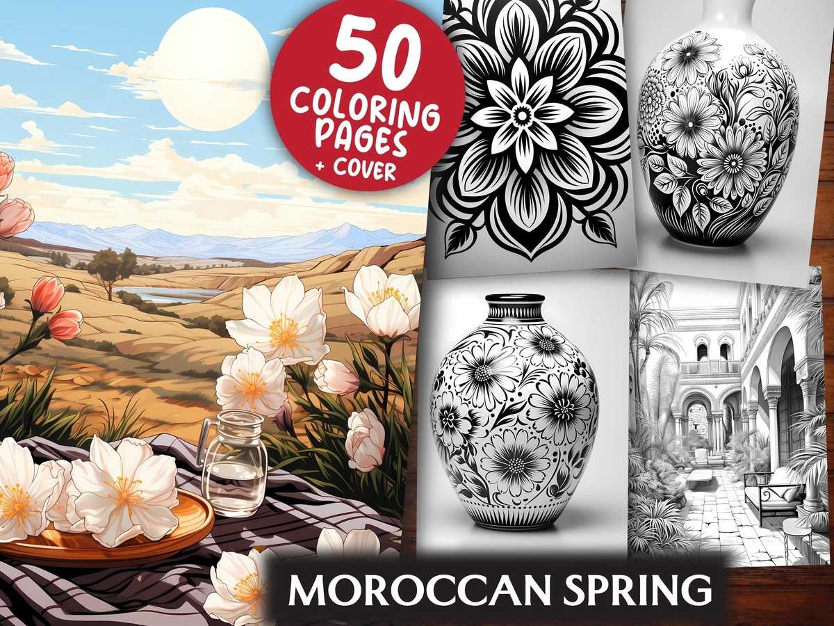 Moroccan Spring Coloring Books - CraftNest