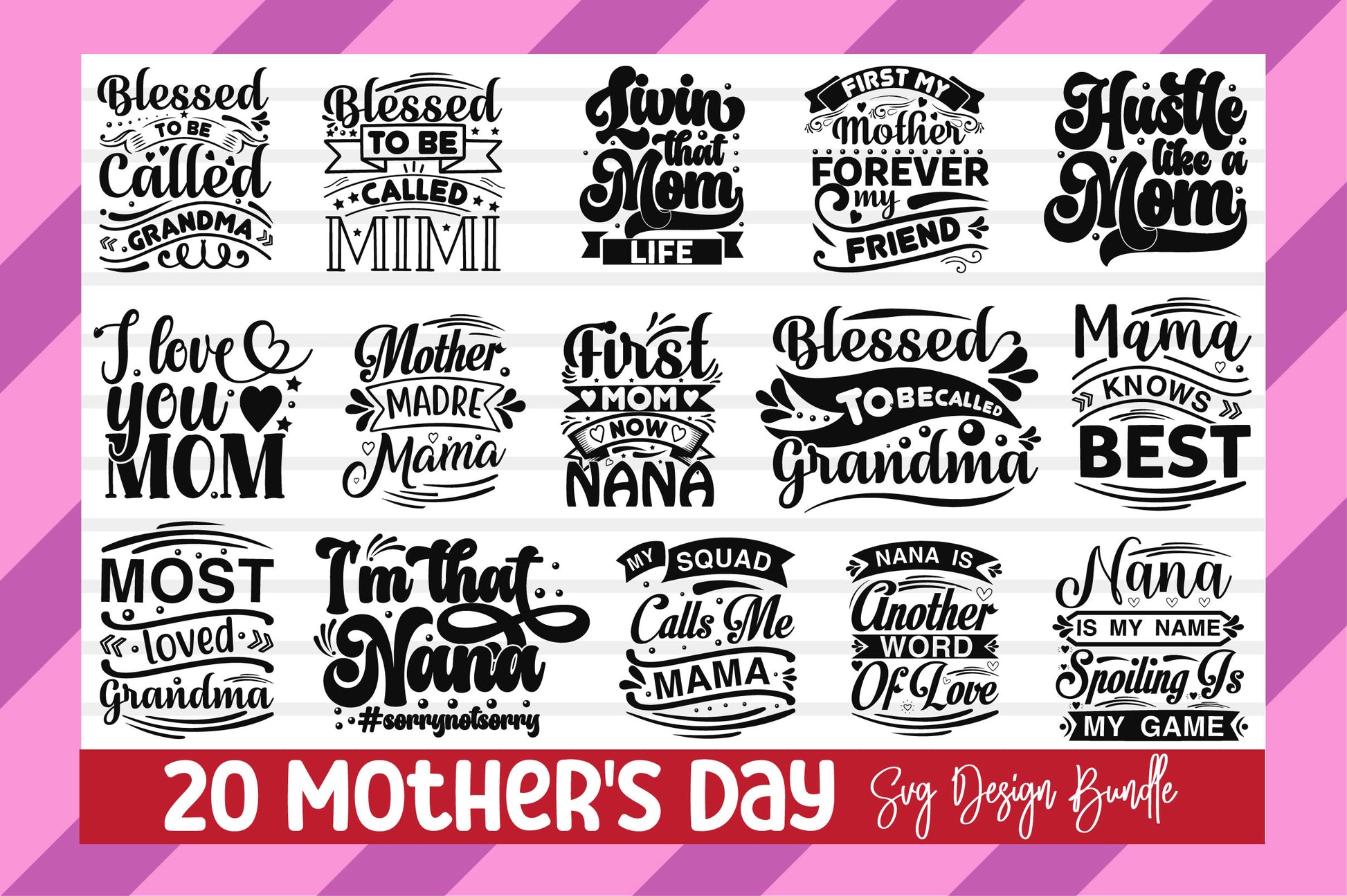 Mother's Day SVG Bundle 4 - CraftNest - Digital Crafting and Art
