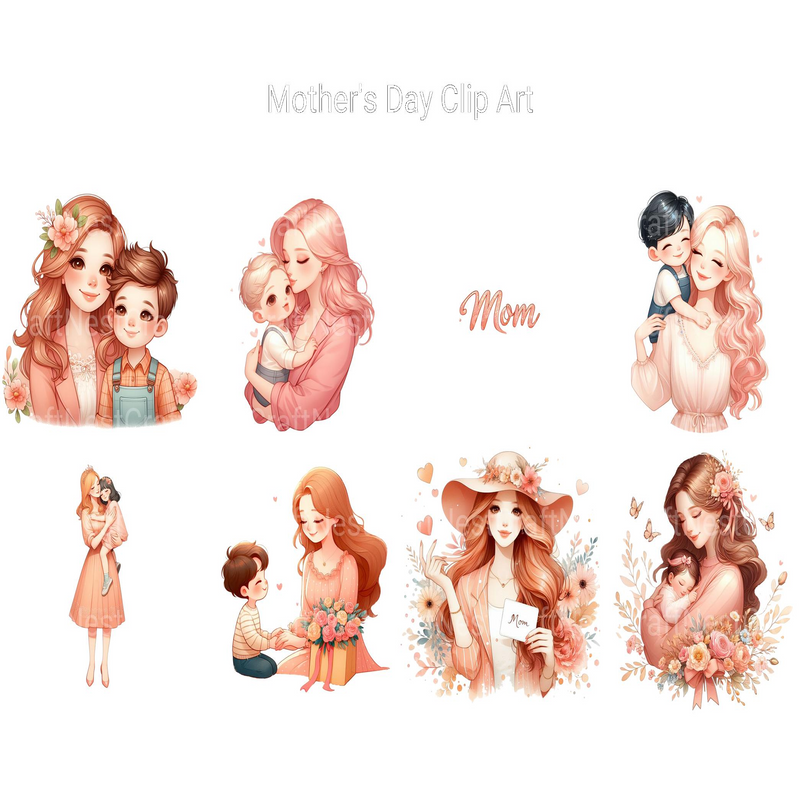 Mothers' Day Clipart - CraftNest - Digital Crafting and Art