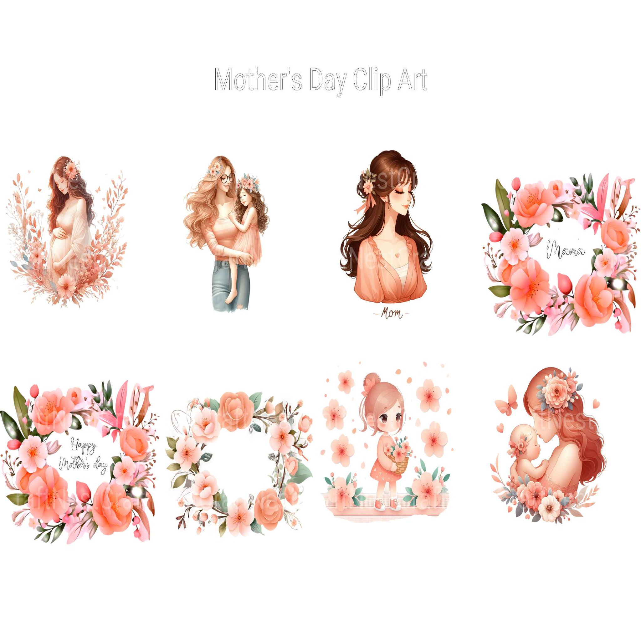 Mothers' Day Clipart - CraftNest - Digital Crafting and Art