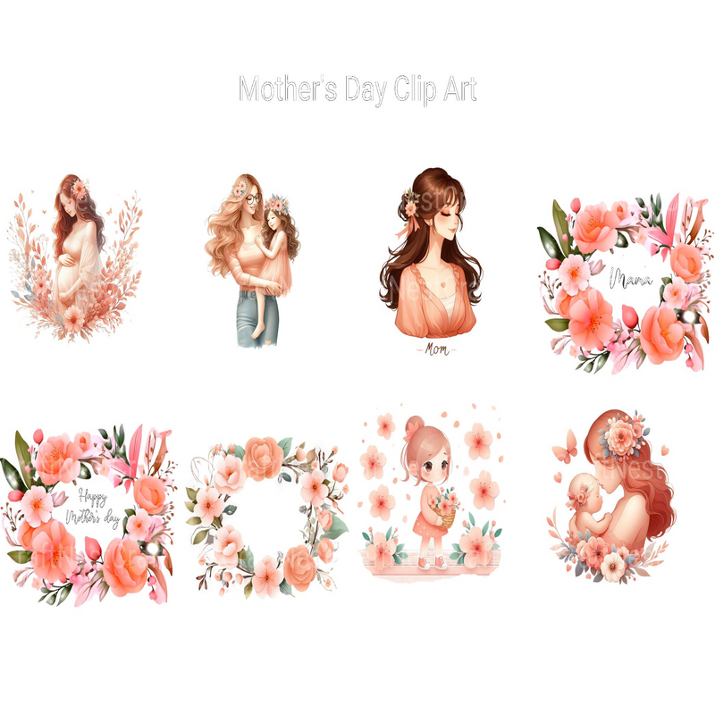 Mothers' Day Clipart - CraftNest - Digital Crafting and Art