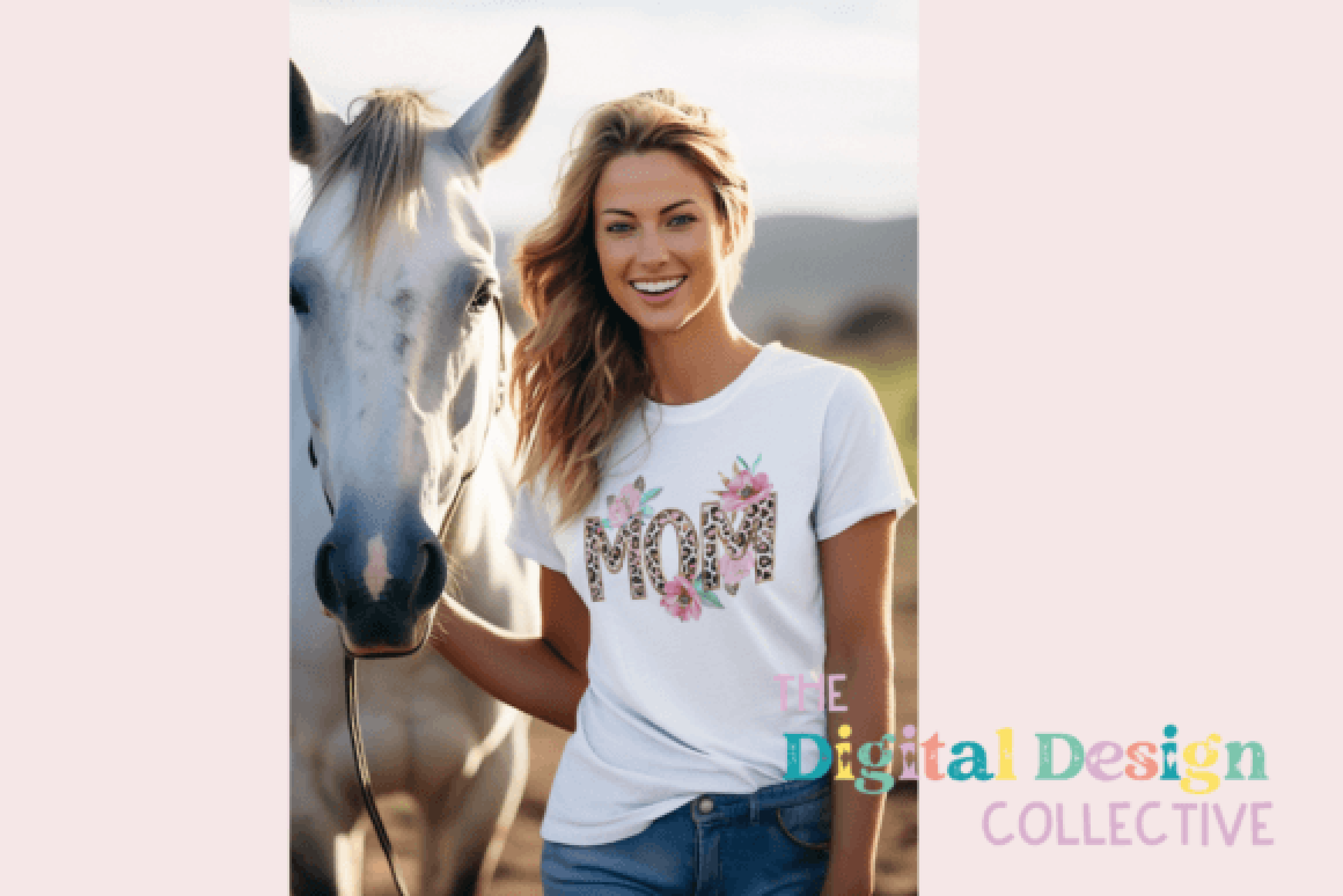 3D Cheetah Floral MOM Design Clipart Bundle