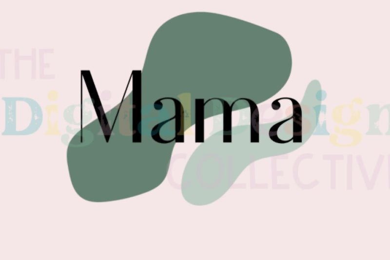 Boho Green MAMA Design Clipart Bundle - CraftNest - Digital Crafting and Art