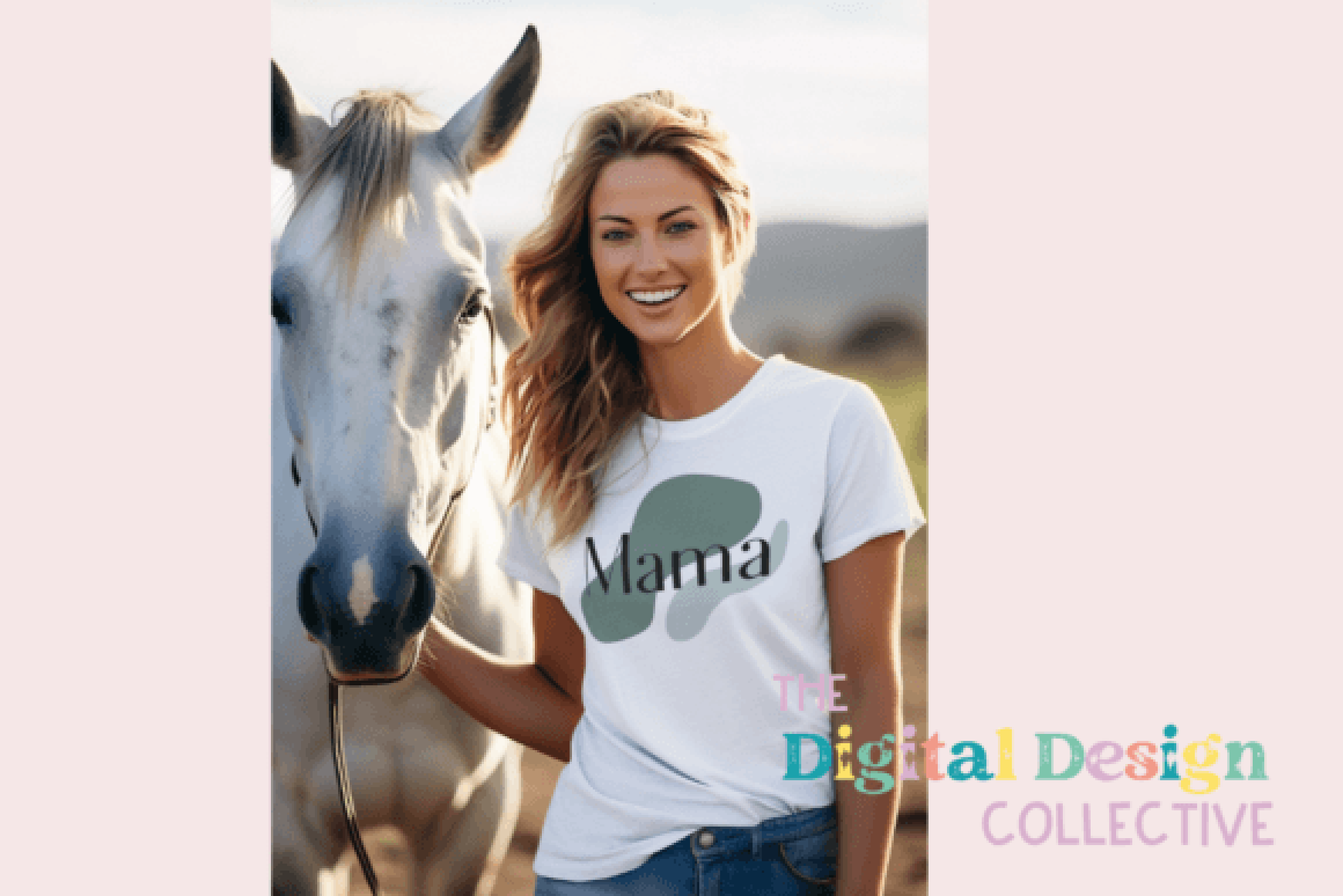 Boho Green MAMA Design Clipart Bundle