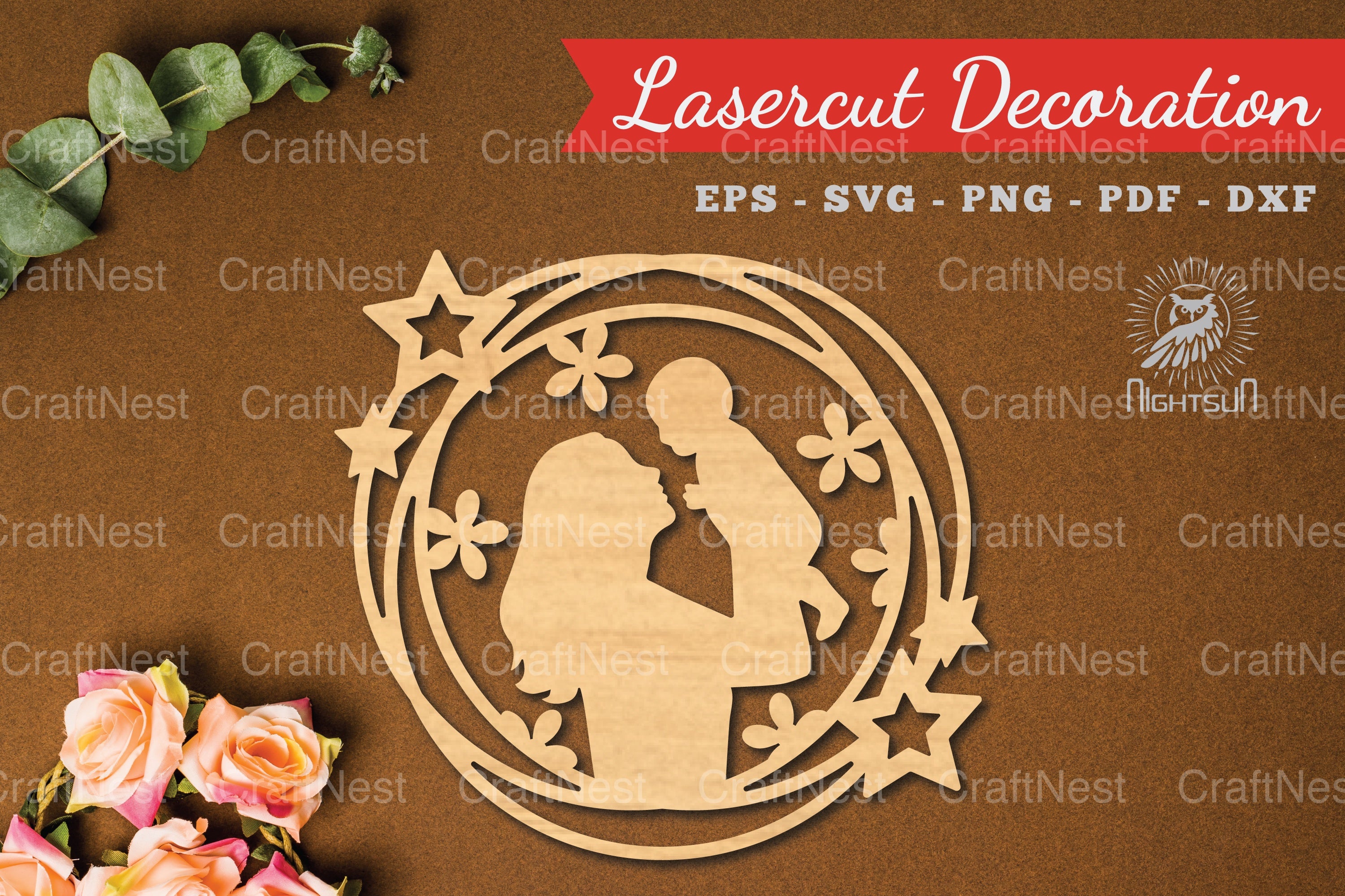 Mother's Day Laser Cut Decoration SVG Bundle - CraftNest - Digital Crafting and Art