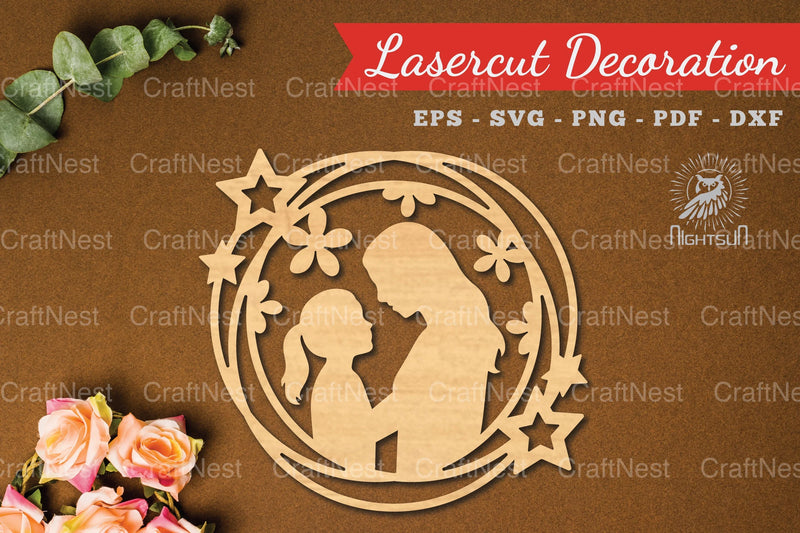 Mother's Day Laser Cut Decoration SVG Bundle - CraftNest - Digital Crafting and Art