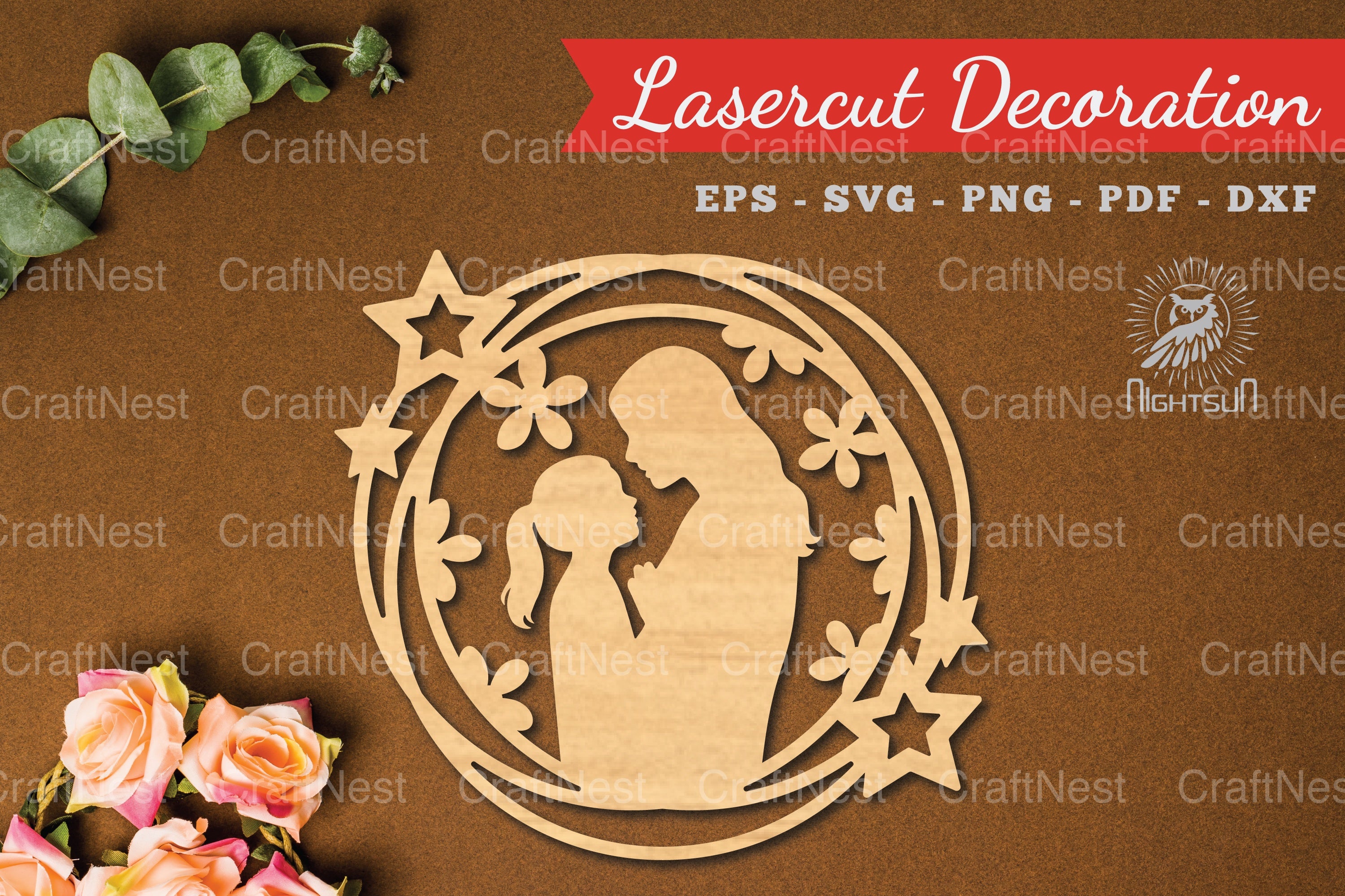 Mother's Day Laser Cut Decoration Clipart Bundle - CraftNest - Digital Crafting and Art