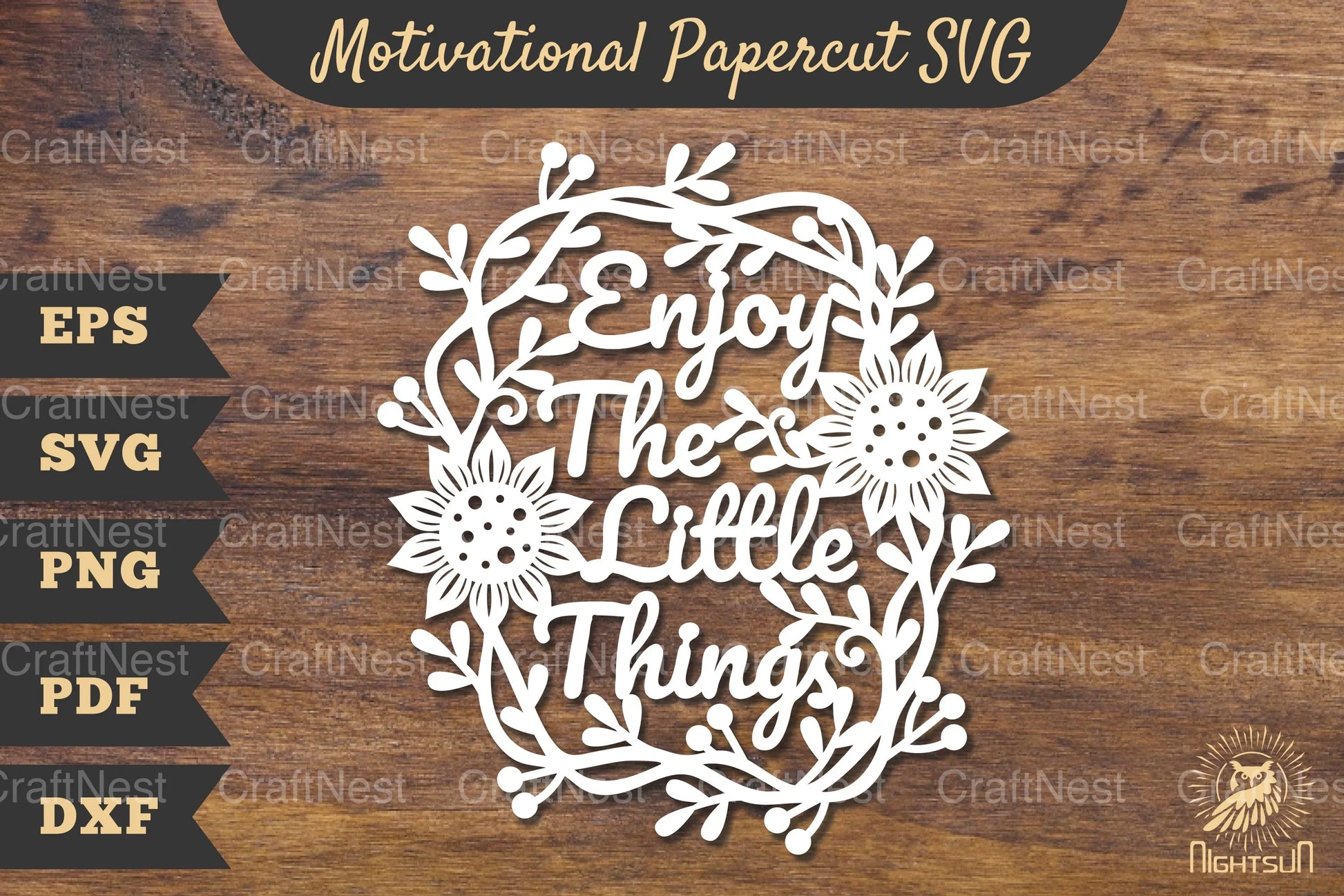 Motivational Floral Papercut SVG Bundle - CraftNest - Digital Crafting and Art